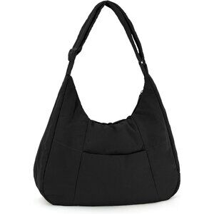 Large Nylon Crossbody Purse Women Hobo Crescent Shoulder Bag Slouchy Tote Bag Ca
